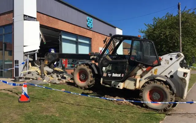 Digger used in ram-raid