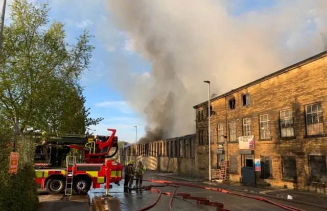 Firefighters tackling Bradford warehouse blaze