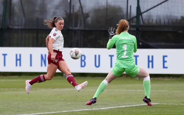 Katie McCabe scores for Arsenal