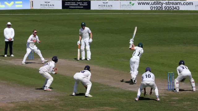 Charlie Morris batting against Essex