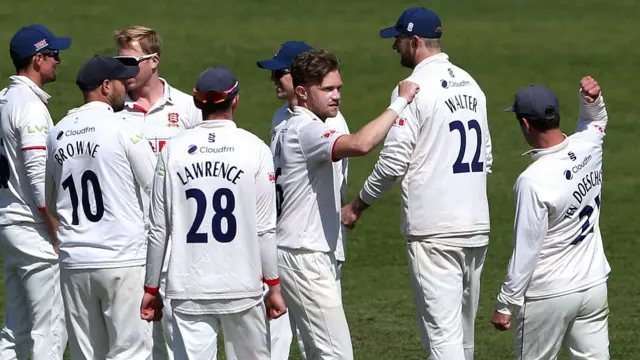 Sam Cook takes a wicket for Essex