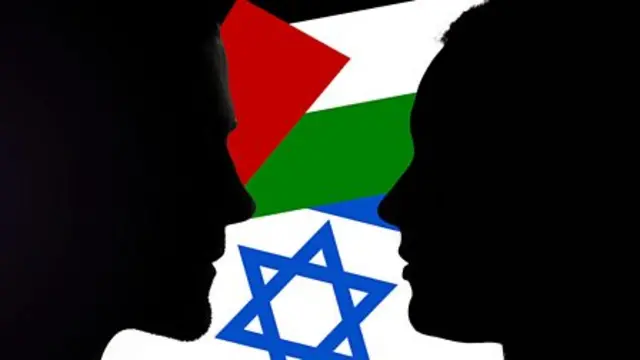 An Israeli teen and a young Palestinian talk