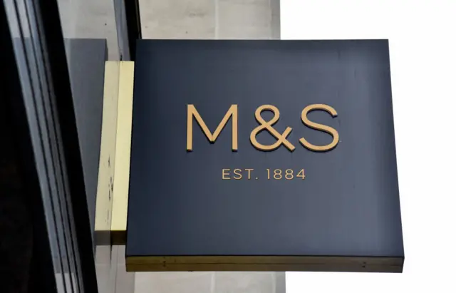 M&S shop sign