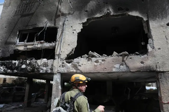 rocket attack site in Petah Tikva