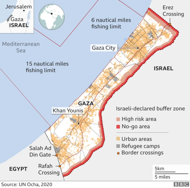 Gaza Strip map