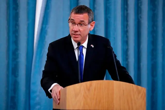 Mark Regev delivers a speech at the annual Holocaust Memorial Commemoration event, co-hosted with the Israeli Embassy, in central London on January 23, 2019