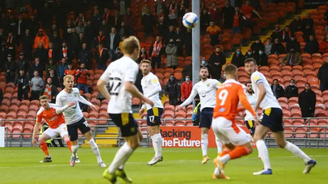 Elliot Embleton curls in for Blackpool