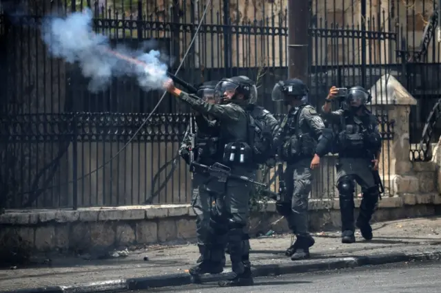 Israeli forces fire tear gas at protesters in Bethlehem