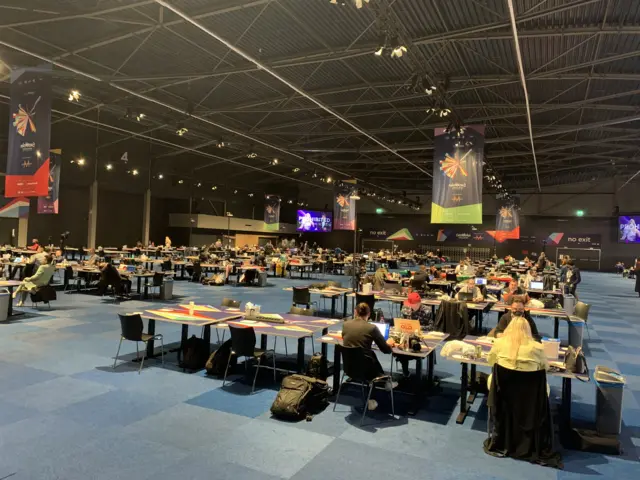 View of the press centre