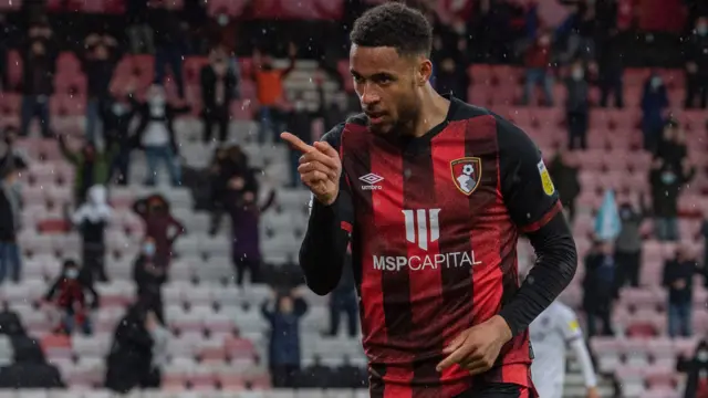 Arnaut Danjuma celebrates a goal for Bournemouth