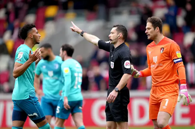 Bournemouth players protest