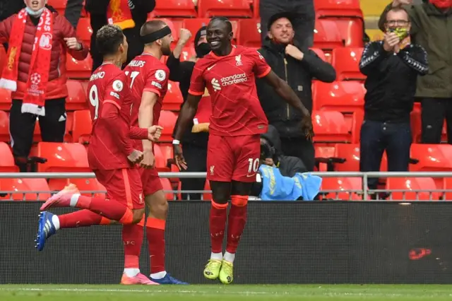 Sadio Mane scores for Liverpool