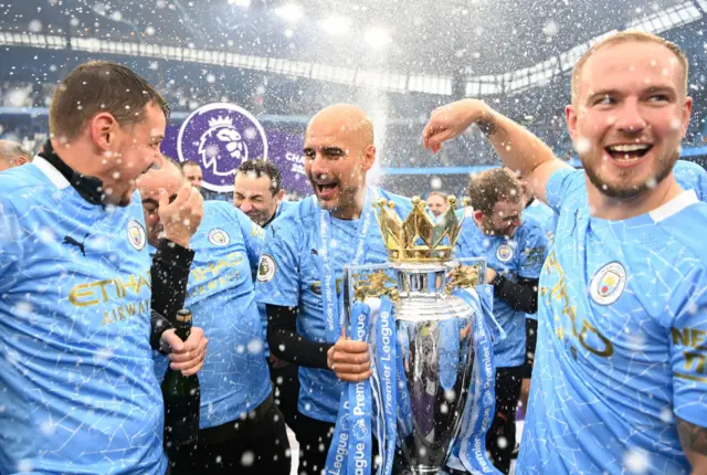 Pep celebrates