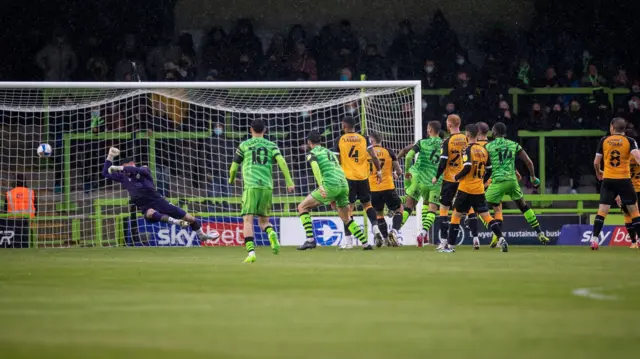 Nicky Cadden's free-kick goes in