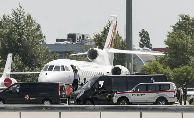 Bolivian presidential jet in Vienna, 2013