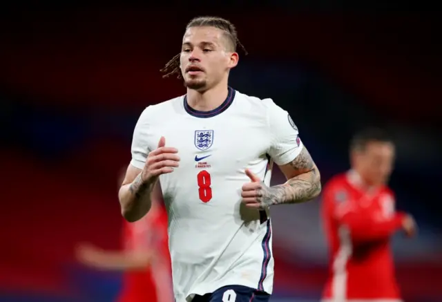 Kalvin Phillips playing for England against Poland