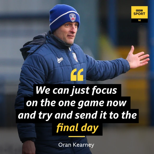 Coleraine manager Oran Kearney