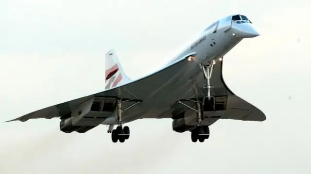 The last British Airways passenger Concorde flight lands at Heathrow in October 2003