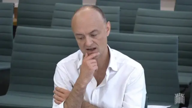 Dominic Cummings speaking to MPs