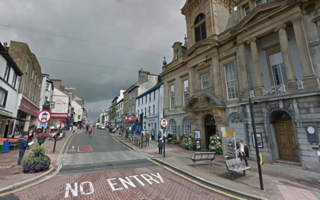 Scene of fight in Kendal town centre