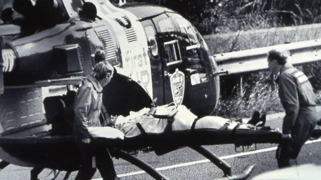 Air ambulance medics in action