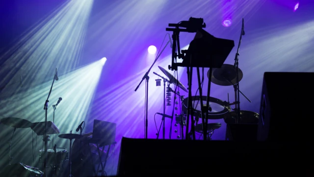 Instruments on a stage