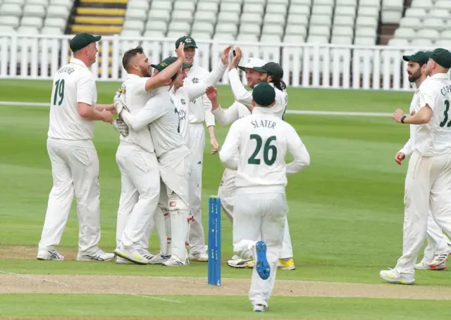 Dane Paterson's 'five-fer' was his 14th in first-class cricket but his first for Notts