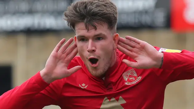 Liam McAlinden celebrates