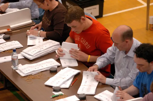 Counting ballots on election night