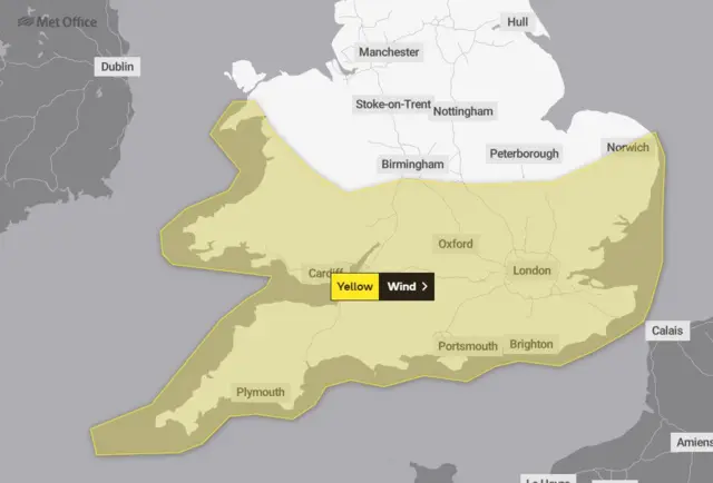 Yellow weather warning