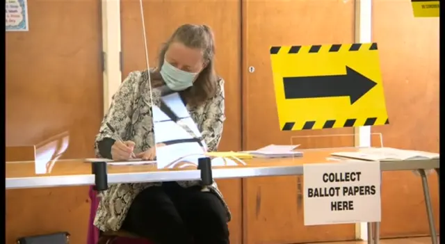 A polling station in Maidstone