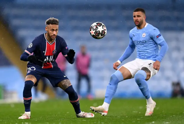 Neymar and Kyle Walker