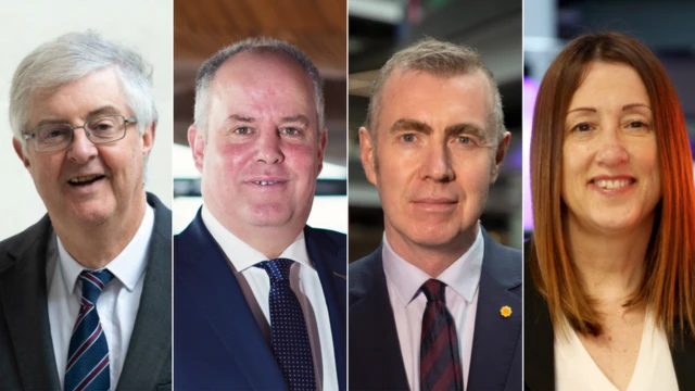Four party leaders in Wales