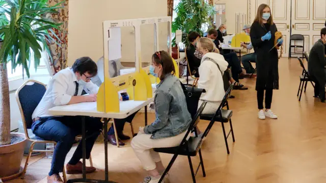 Russian Embassy in London used as a polling station in July 2020