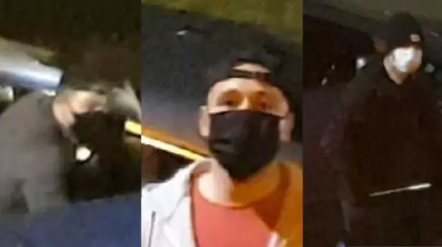 Footage of the three suspects