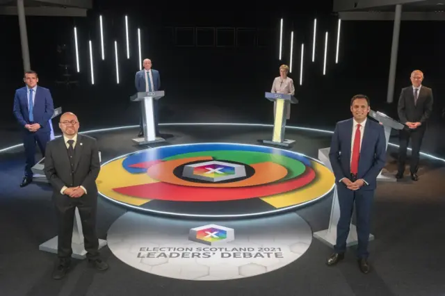Scottish leaders debate group photo