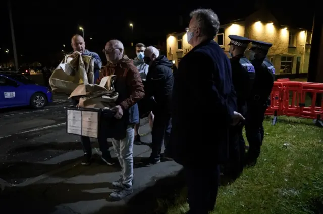 Ballot boxes arriving