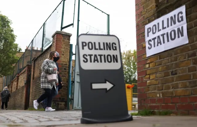 London polling station