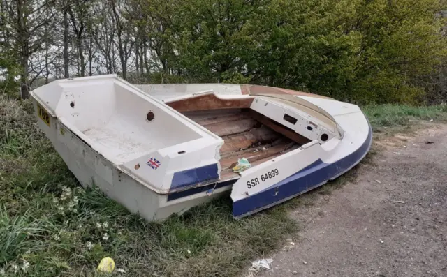 Dumped boat