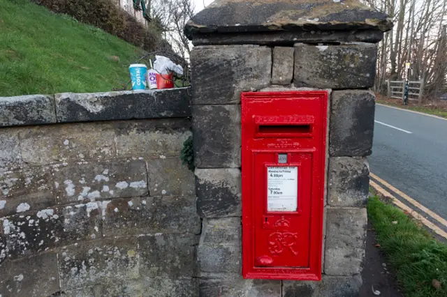 Red post box