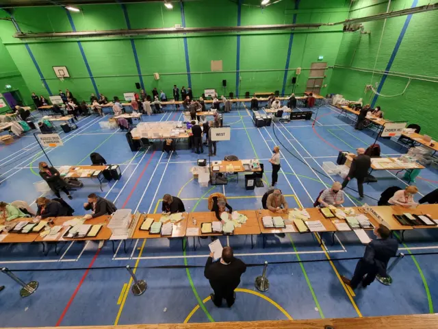 Election count in Redditch