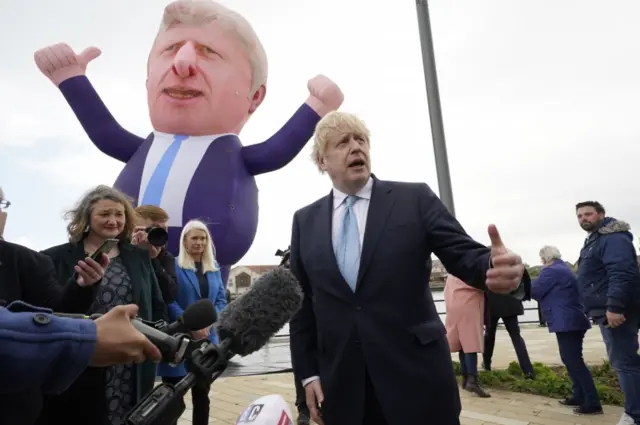 Boris Johnson and Jill Mortimer in Hartlepool