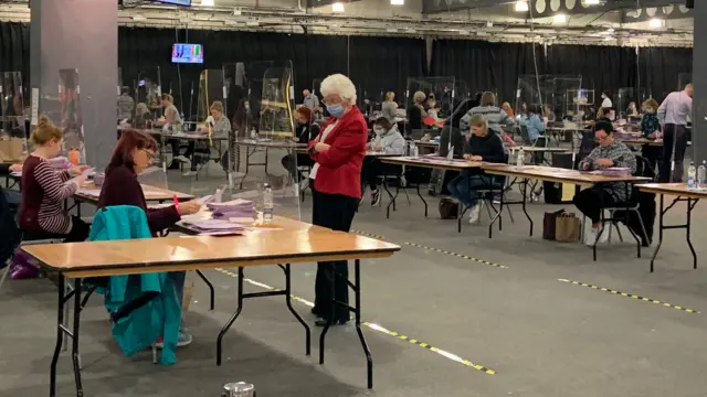 Ros Jones at the count