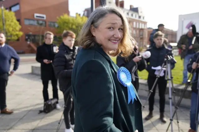 Jill Mortimer after winning in Hartlepool