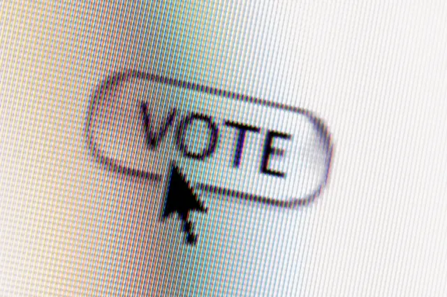 Online voting button