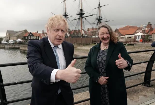 Boris Johnson and Jill Mortimer