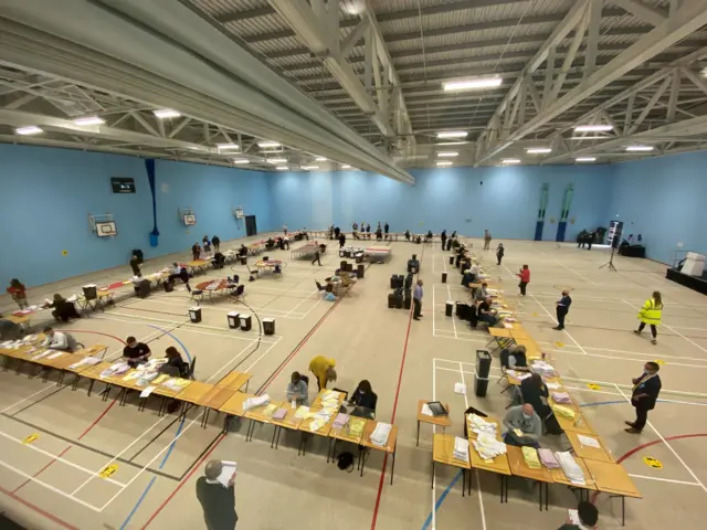 Wide-angle view of count in Cynon Valley