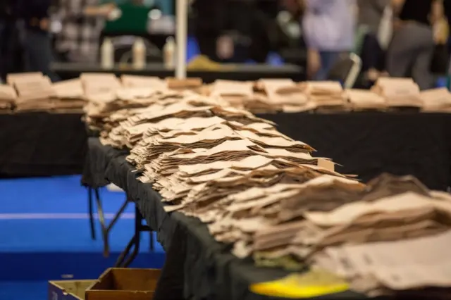 Ballot papers being counted