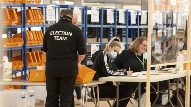 Votes being counted in Inverness