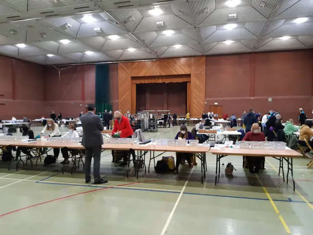 The count underway for Cannock Chase District Council